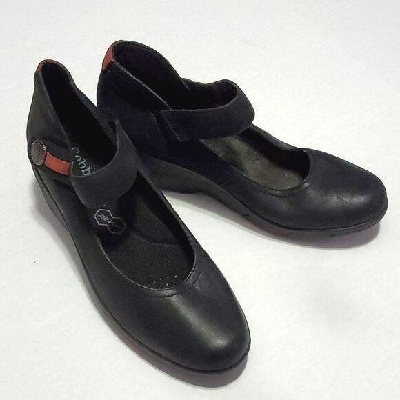 Cobb Hill by New Balance Black Leather Comfort Walking Work Platform Shoes - Picture 2 of 14